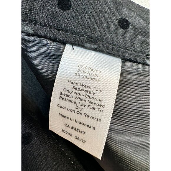 Talbots Womens Polka Dot Pants Petites 12P Black - Picture 5 of 13